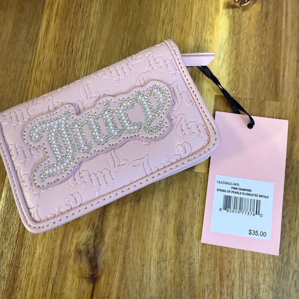 Juicy Couture Pink Diamond “String of Pearls” Card Holder – NEW